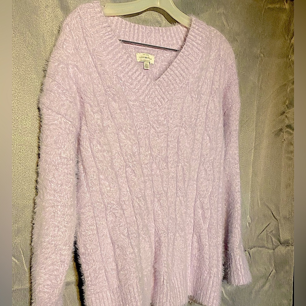 Lucky Brand - Sweater - lavender- polyester/ polyamide